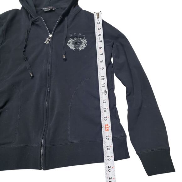 BCBGMaxazria Two Piece Black Embroidered Track Set - Size Medium - Picture 9 of 10